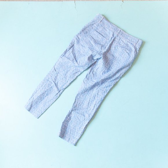 Anthropologie Cartonnier Charlie Shell Print Straight Leg Cropped Trousers Sz 6 - Picture 10 of 10